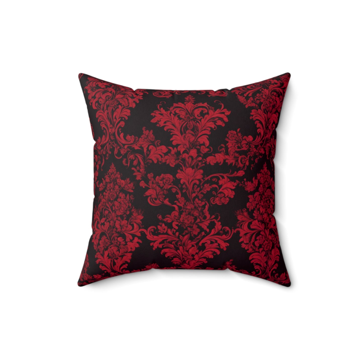Elegant Red & Black Damask Pillow, Stylish Home Decor, Perfect for Living Room or Bedroom, Holiday Gift, Couch Cushion,