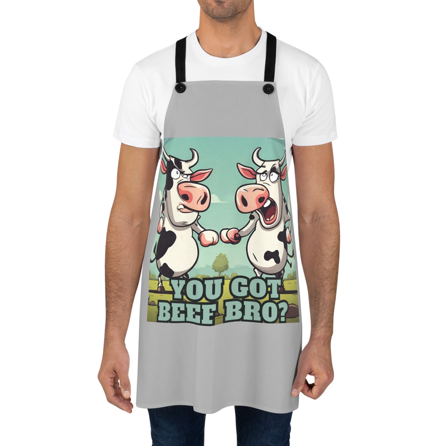Humorous Cow Apron - Perfect for BBQs, Cooking, and Gifts for Meat Lovers, Kitchen Accessory