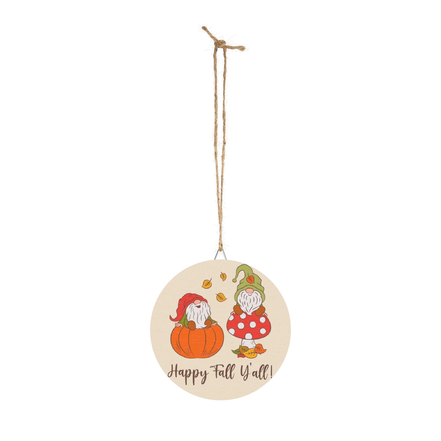 Charming Fall Gnome Wood Door Sign, Happy Fall Y'all Decor, Autumn Wall Art, Seasonal Home Accent, Thanksgiving Decoration, Rustic Gift