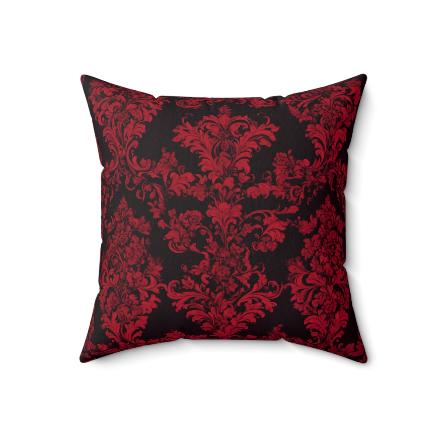 Elegant Red & Black Damask Pillow, Stylish Home Decor, Perfect for Living Room or Bedroom, Holiday Gift, Couch Cushion,