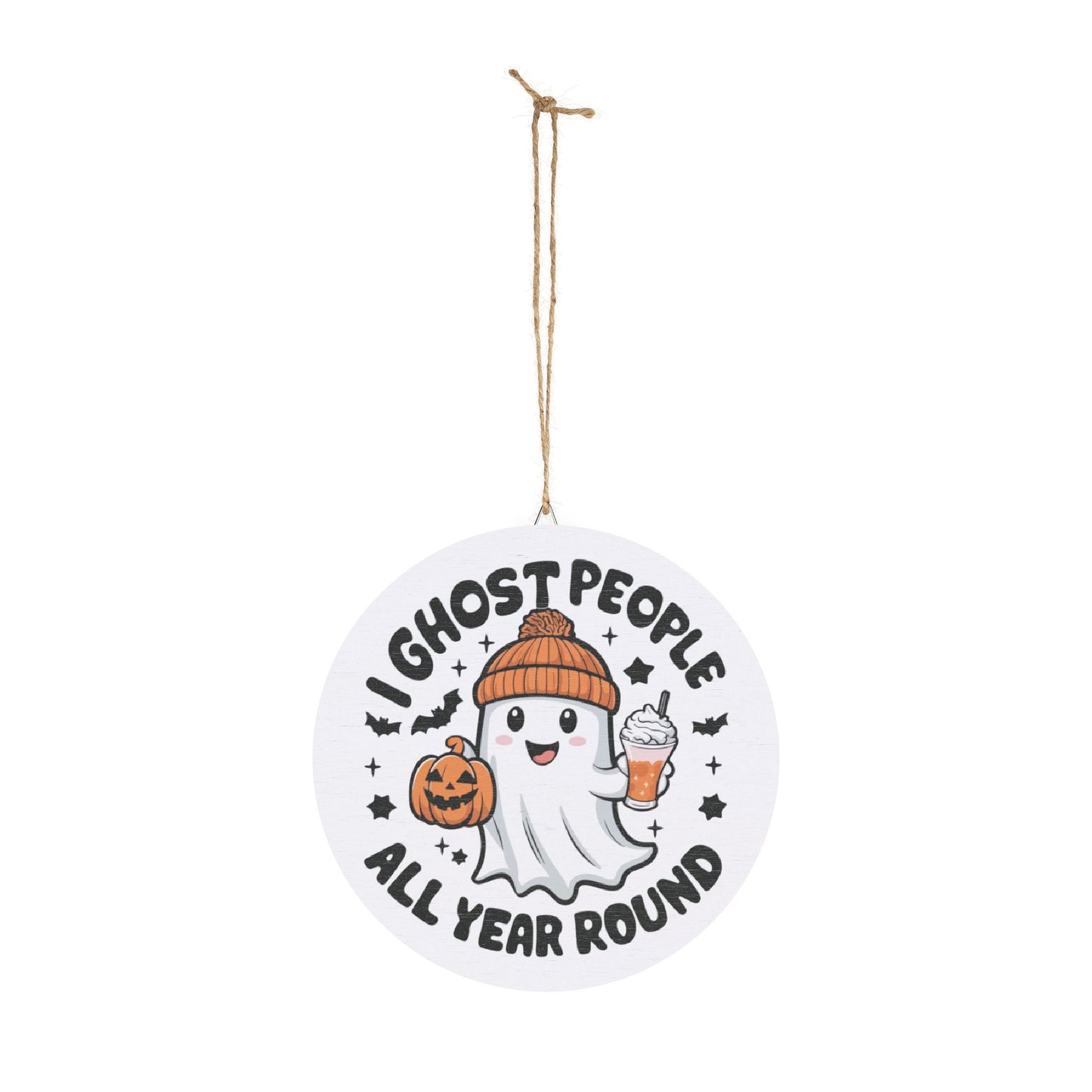 I Ghost People- Cute Halloween Decor, Wood Sign, Spooky Home Decor, Halloween Wall Art