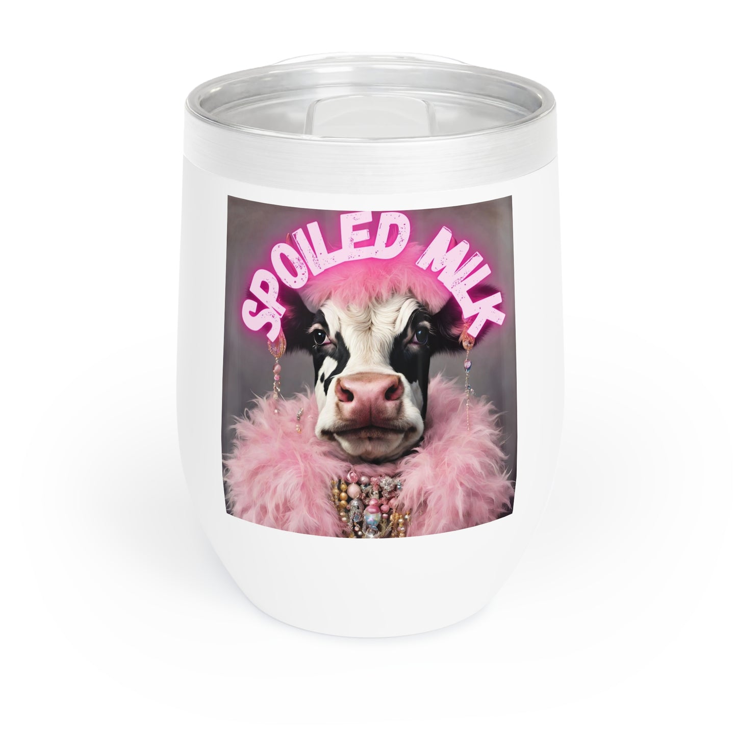 Funny Cow Stainless Steel Wine Tumbler - aMOOsing Designs