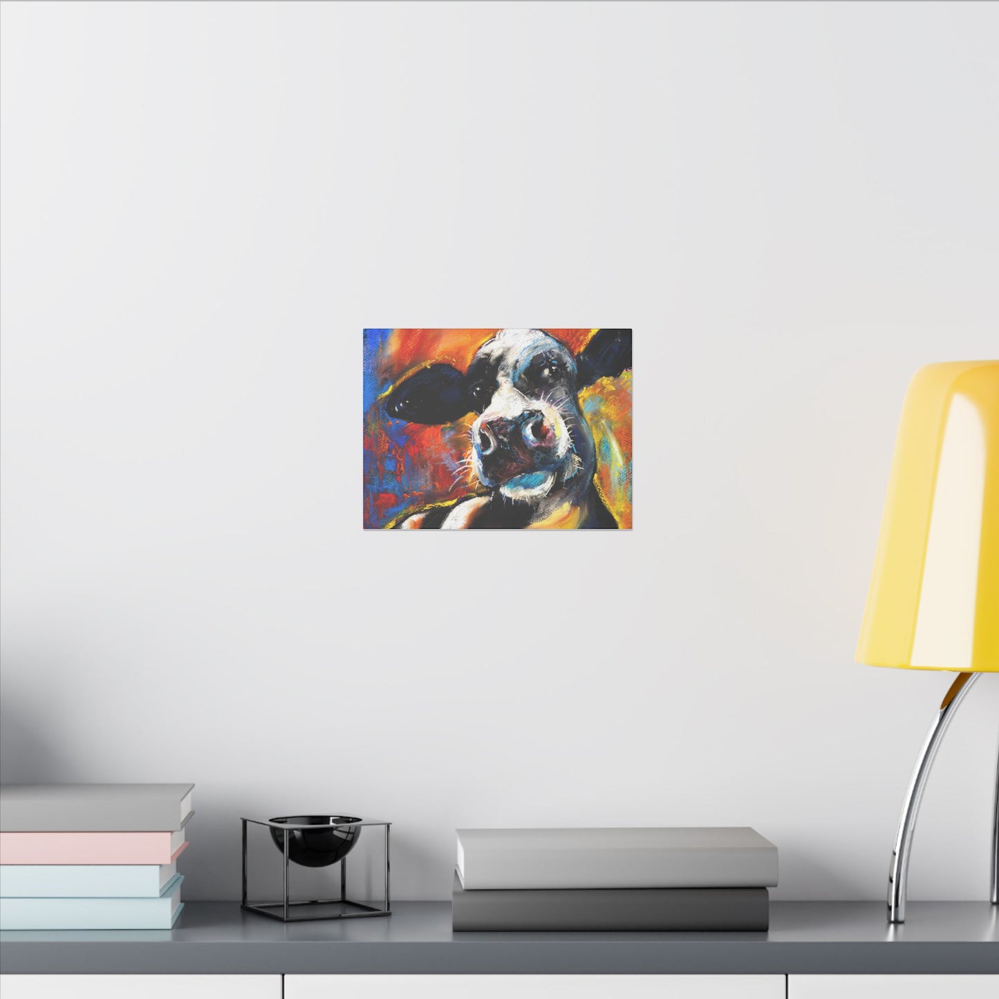 Colorful Cow Canvas Wall Art - Stretched Matte Prints for Home Decor - aMOOsing Designs