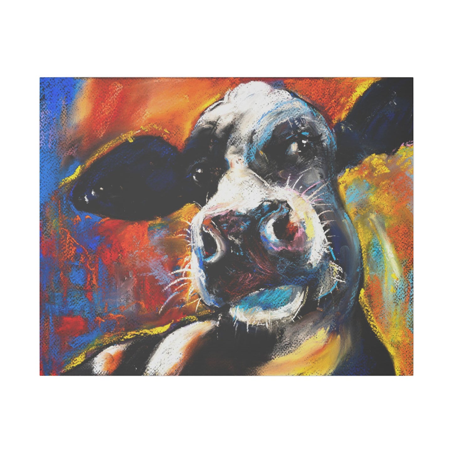 Colorful Cow Canvas Wall Art - Stretched Matte Prints for Home Decor - aMOOsing Designs