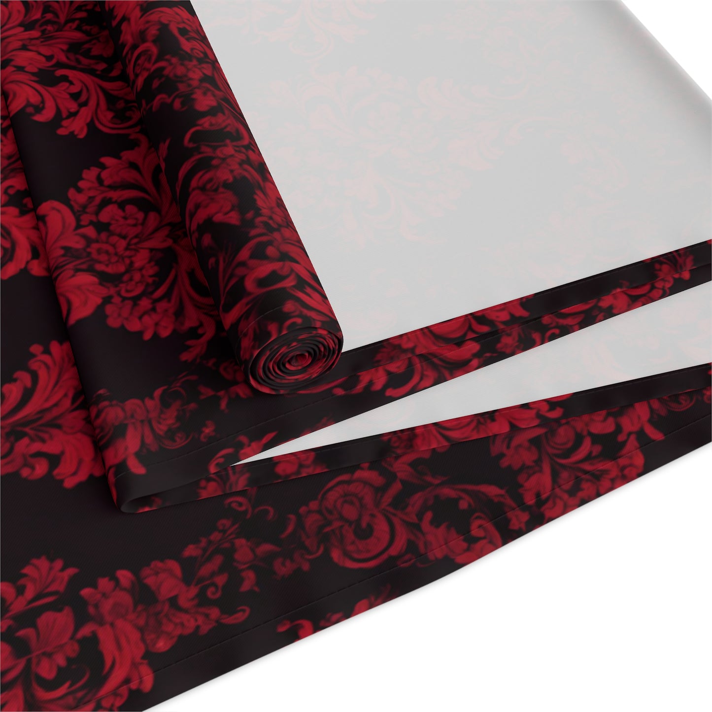Elegant Damask Table Runner | Gothic Home Decor, Dining Table Accent, Wedding Decoration, Holiday Table Setting, Luxurious Fabric