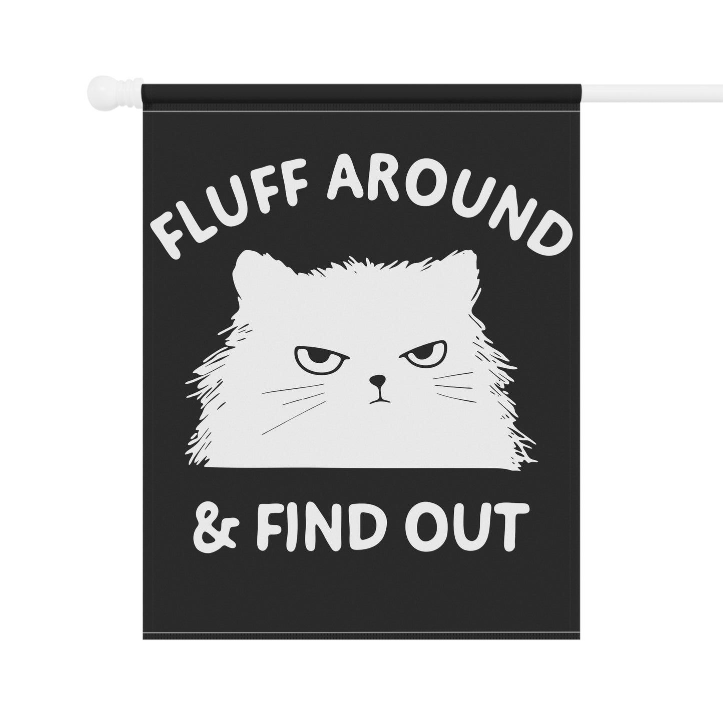 Fluff Around- Cat Garden Banner | Playful Outdoor Decor, Cat Lover Gift, Funny Flag for Garden, Home & Patio