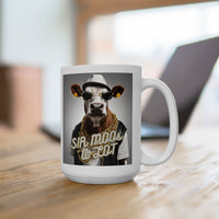 Sir Moos A Lot- Ceramic Mug, (11oz, 15oz).