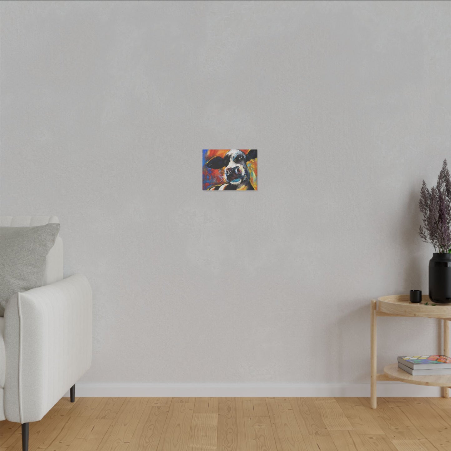 Colorful Cow Canvas Wall Art - Stretched Matte Prints for Home Decor - aMOOsing Designs