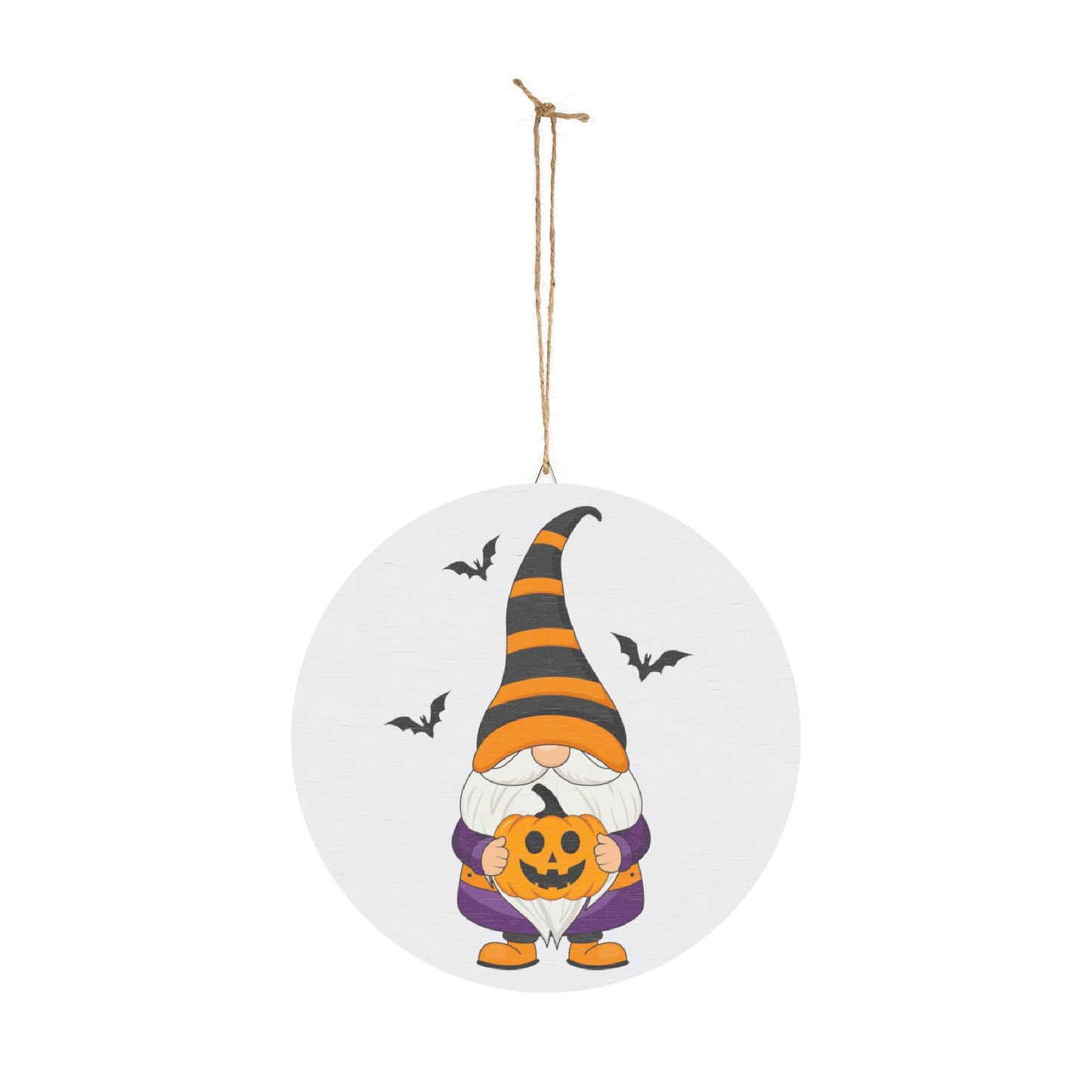 Halloween Gnome Wood Sign, Rustic Fall Decor, Seasonal Wall Art, Halloween Home Decoration, Gnome Pumpkin Sign