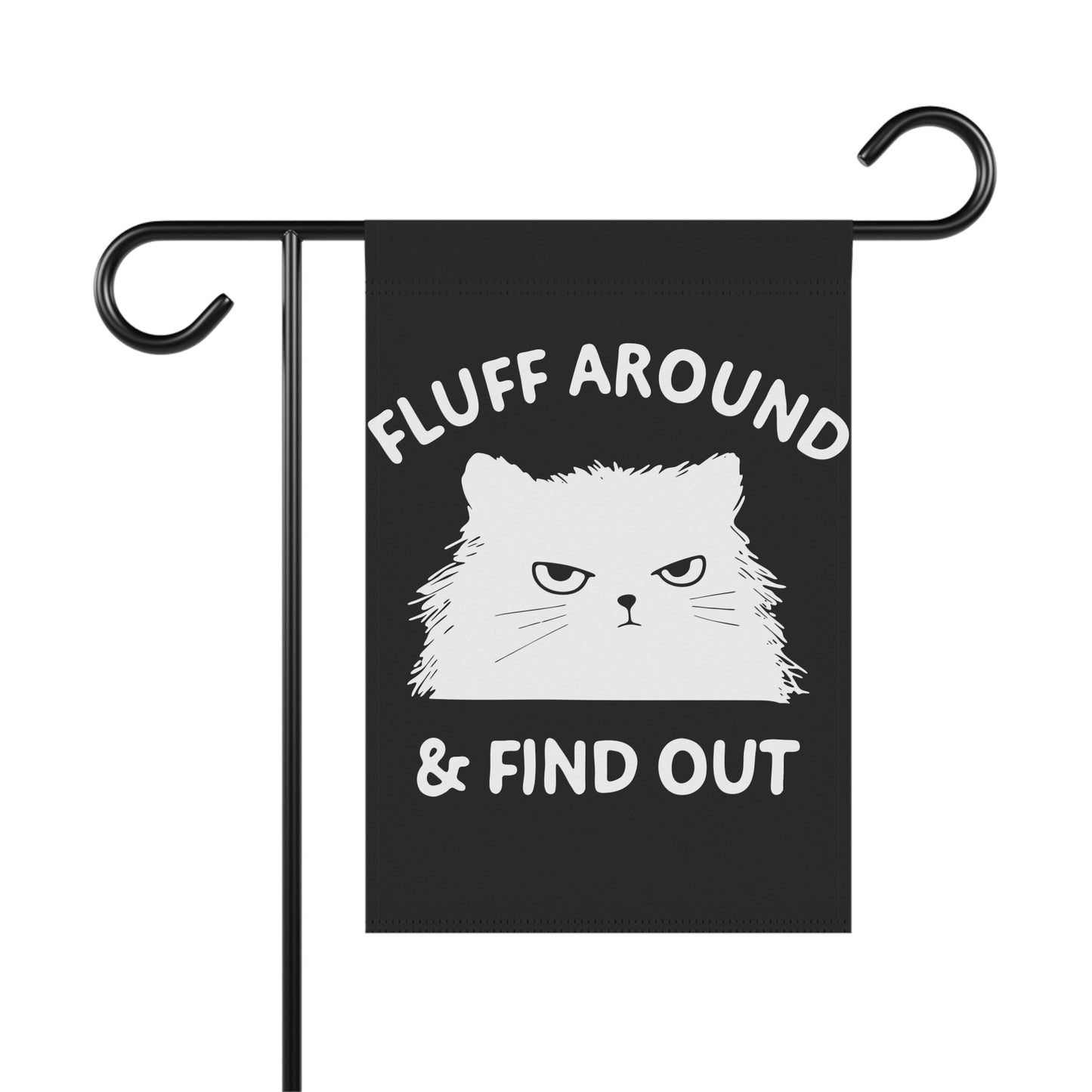Fluff Around- Cat Garden Banner | Playful Outdoor Decor, Cat Lover Gift, Funny Flag for Garden, Home & Patio