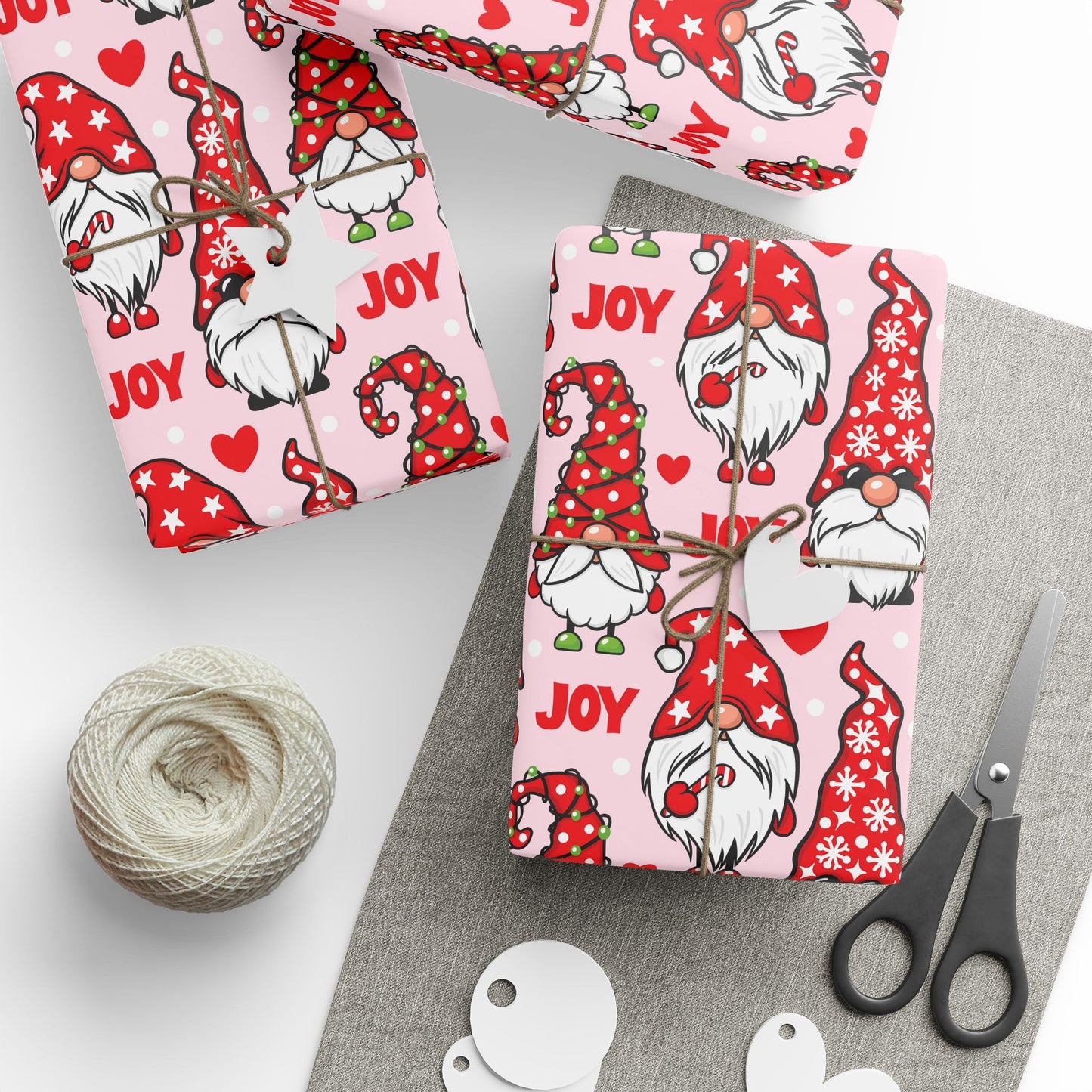 Wrapping Papers, Festive Gnomes Christmas Gift Wrap, Holiday Wrapping, Eco-Friendly Gift Packaging, Wrapping Paper Rolls, Gift Wrap Sheets,
