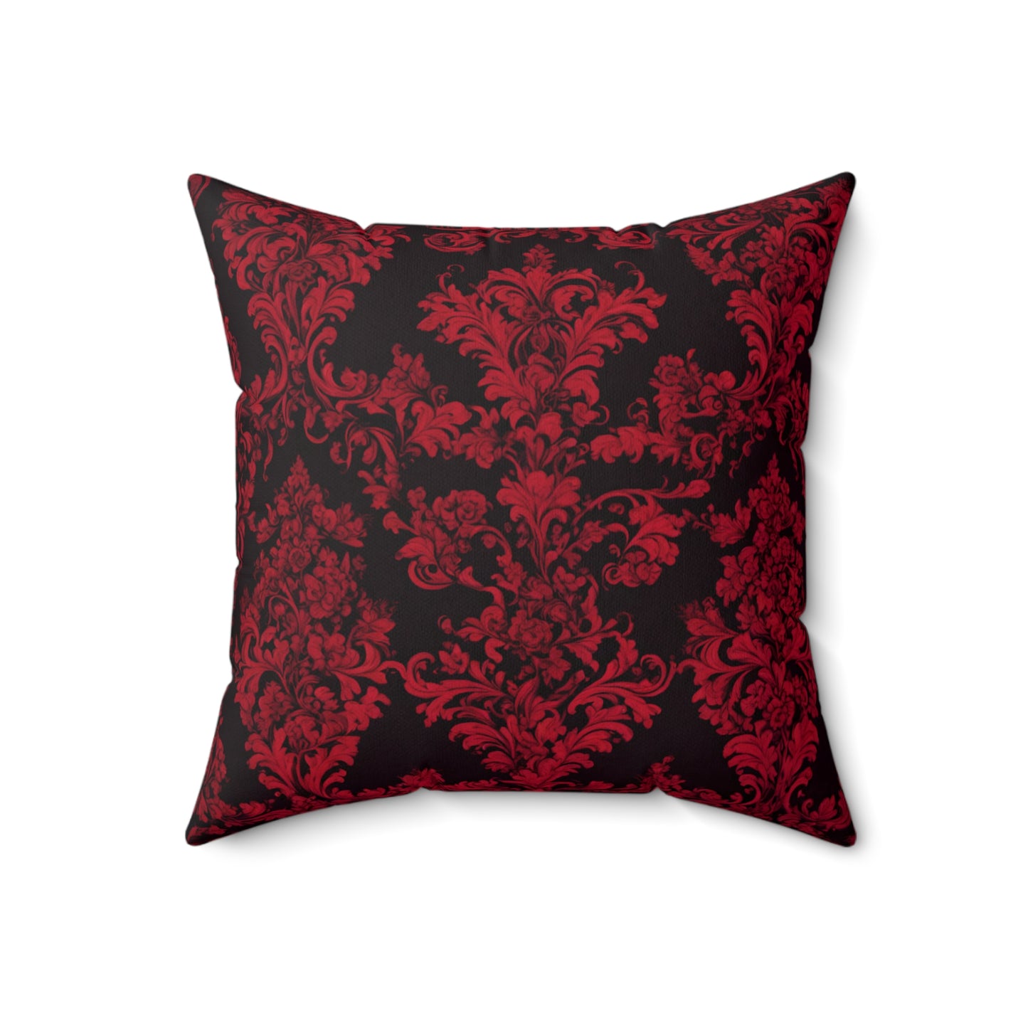 Elegant Red & Black Damask Pillow, Stylish Home Decor, Perfect for Living Room or Bedroom, Holiday Gift, Couch Cushion,