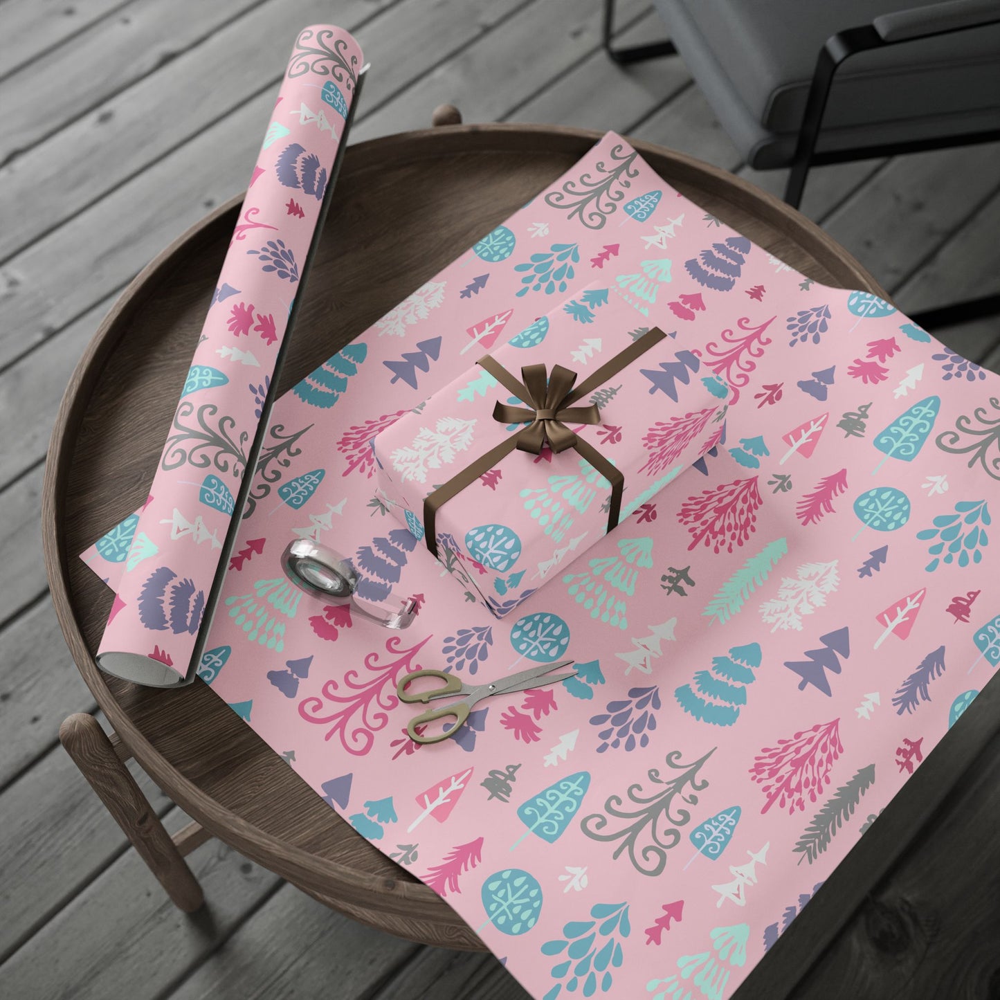 Pretty in Pink Festive Gift Wrap, Eco-Friendly Gift Wrapping, Birthday, Holiday, Bridal Shower, Baby Shower