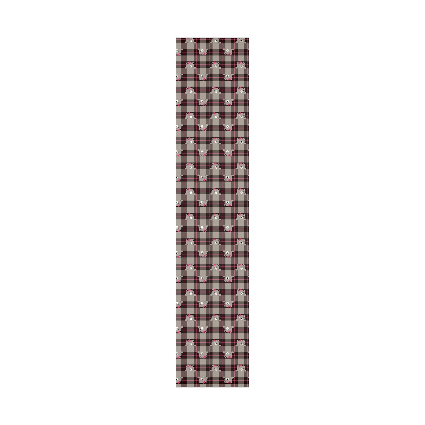 Plaid Teddy Bear Gift Wrap Papers, Holiday Wrapping, Birthday Presents, Eco-friendly Party Supplies, Cute Gift Packaging