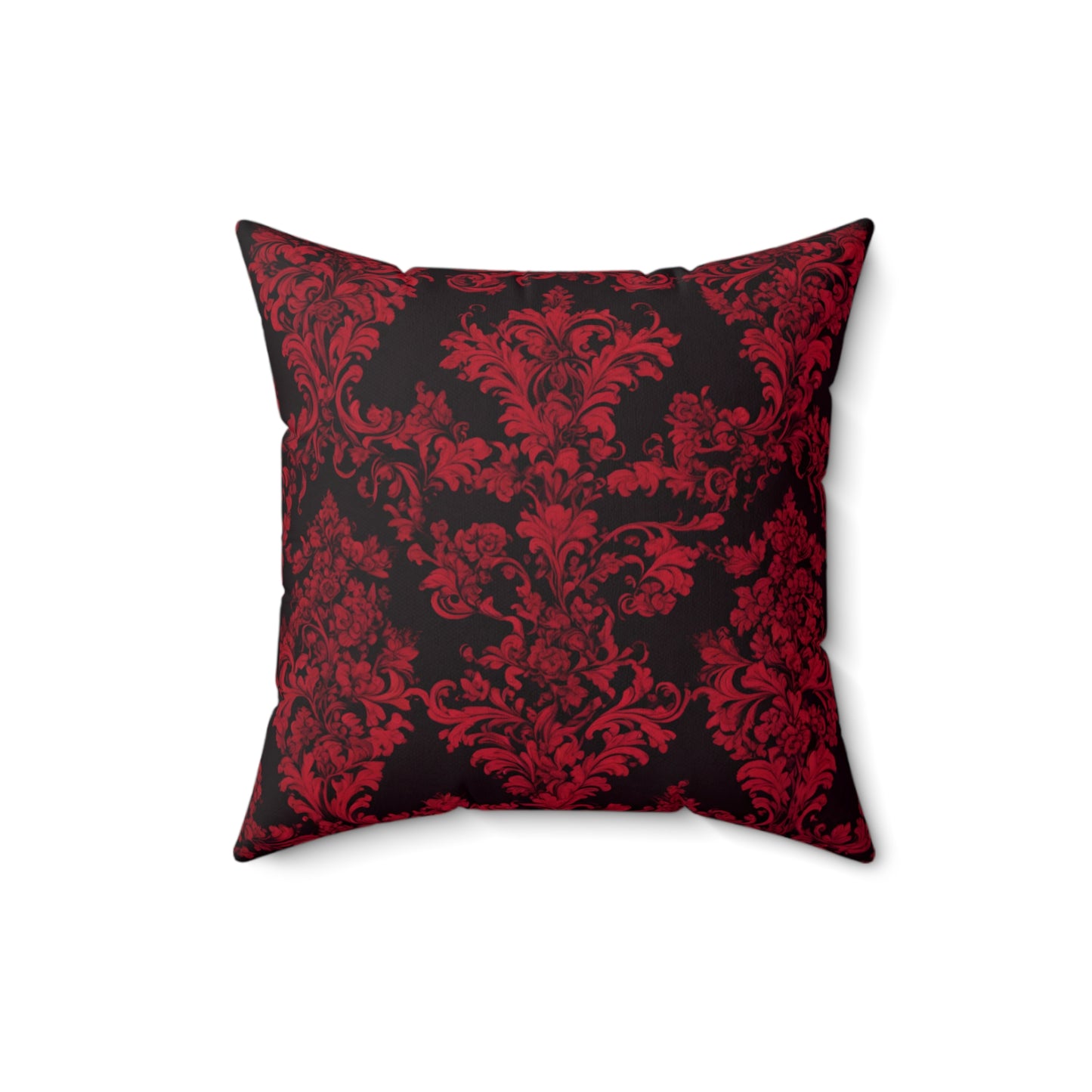 Elegant Red & Black Damask Pillow, Stylish Home Decor, Perfect for Living Room or Bedroom, Holiday Gift, Couch Cushion,
