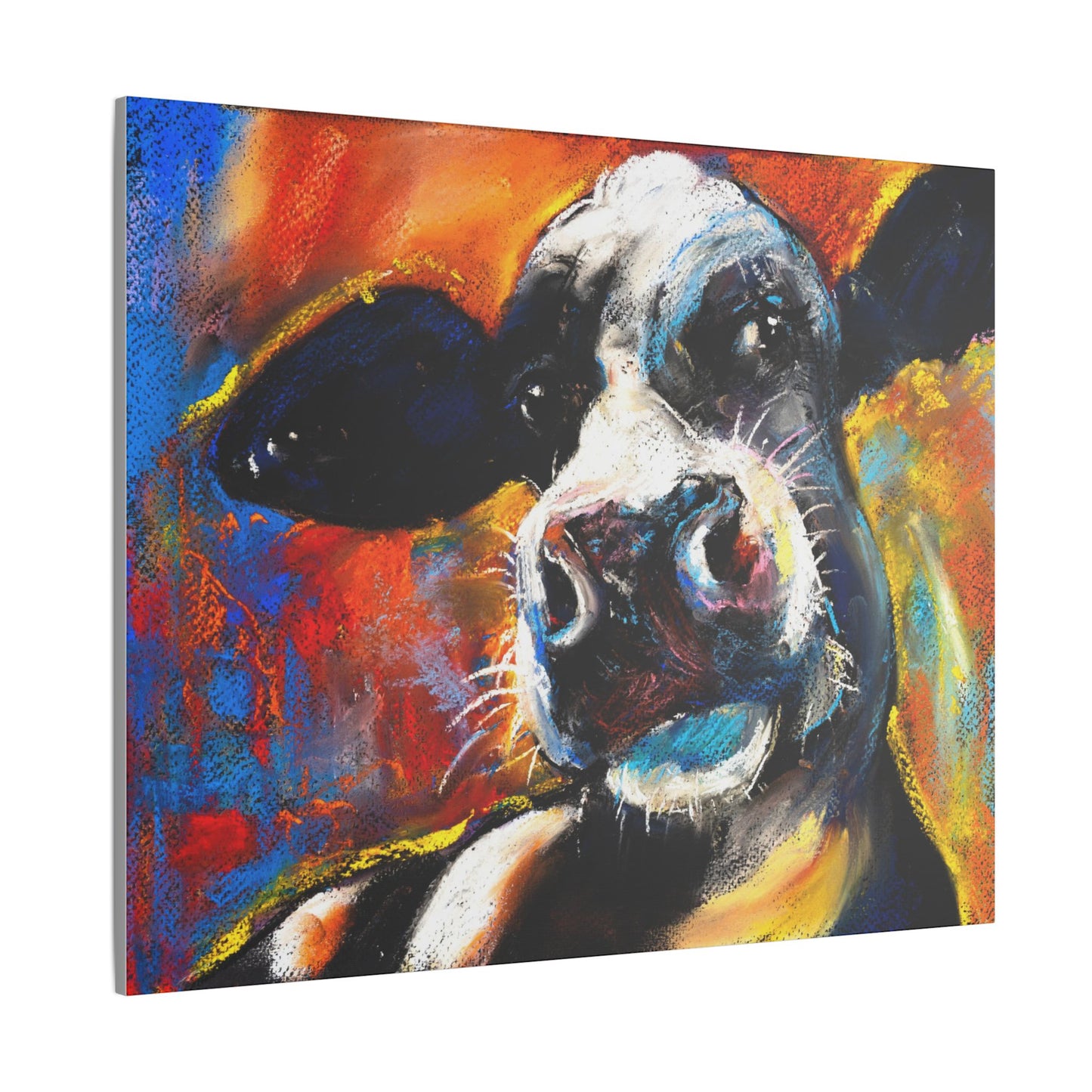 Colorful Cow Canvas Wall Art - Stretched Matte Prints for Home Decor - aMOOsing Designs