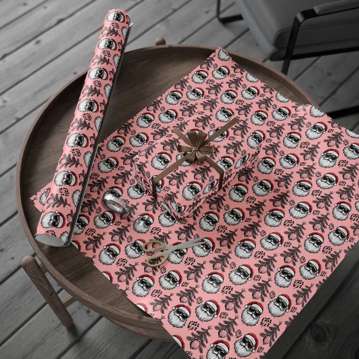 Santa Pattern Wrapping Papers - Christmas Gift Wrap, Holiday Present Packaging, Festive Gift Wrap Sheets, Xmas Wrapping Supplies, Seasonal