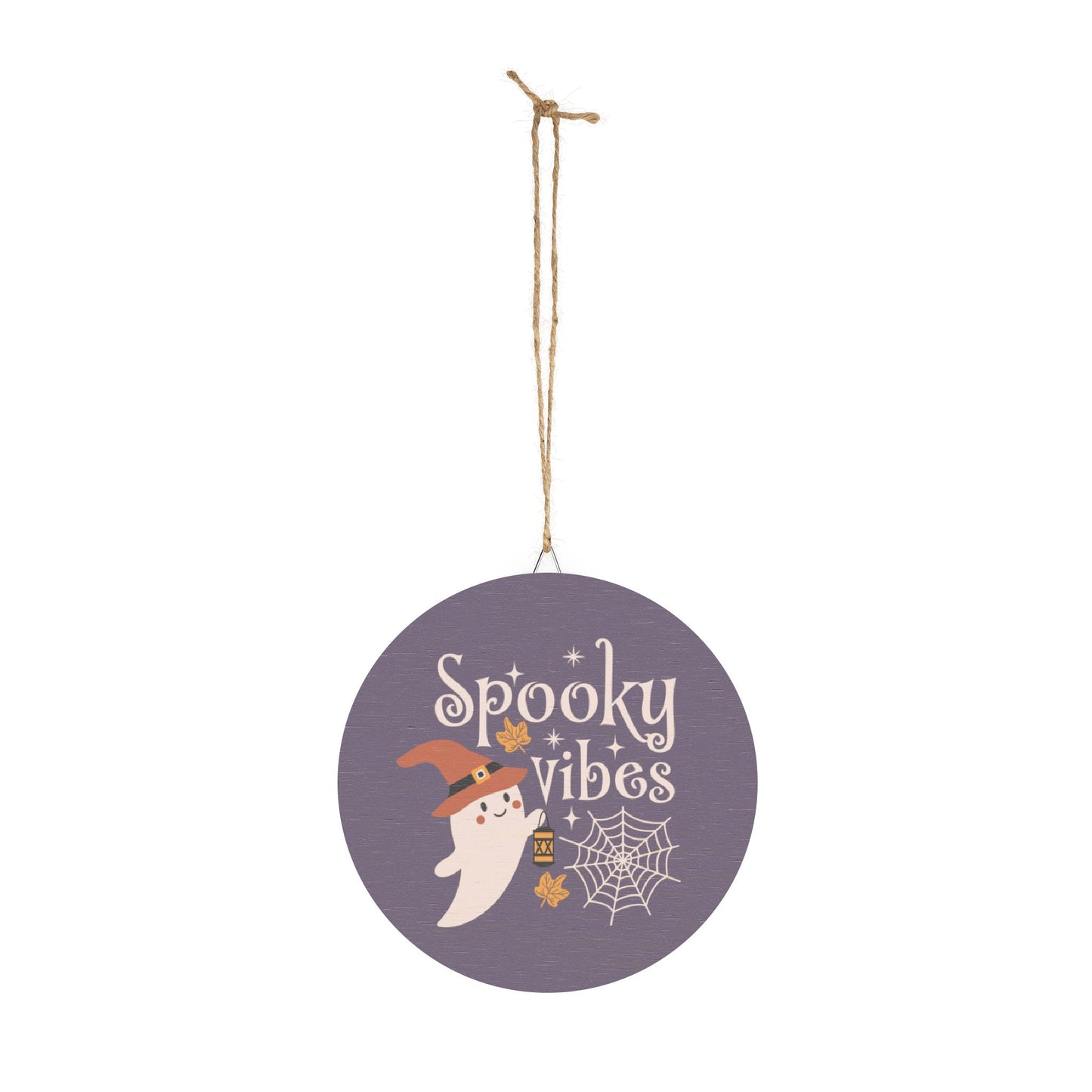 Spooky Vibes Wood Sign, Halloween Decor, Ghost Wall Art, Fall Home Decoration, Autumn Sign, Gift for Halloween Enthusiasts
