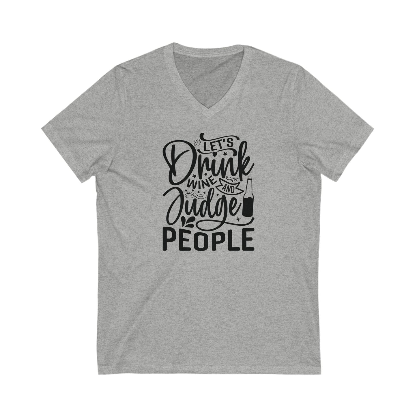 Fun Wine Lover V-Neck Tee, Perfect for Wine Tasting, Gift for Wine Enthusiasts - aMOOsing Designs