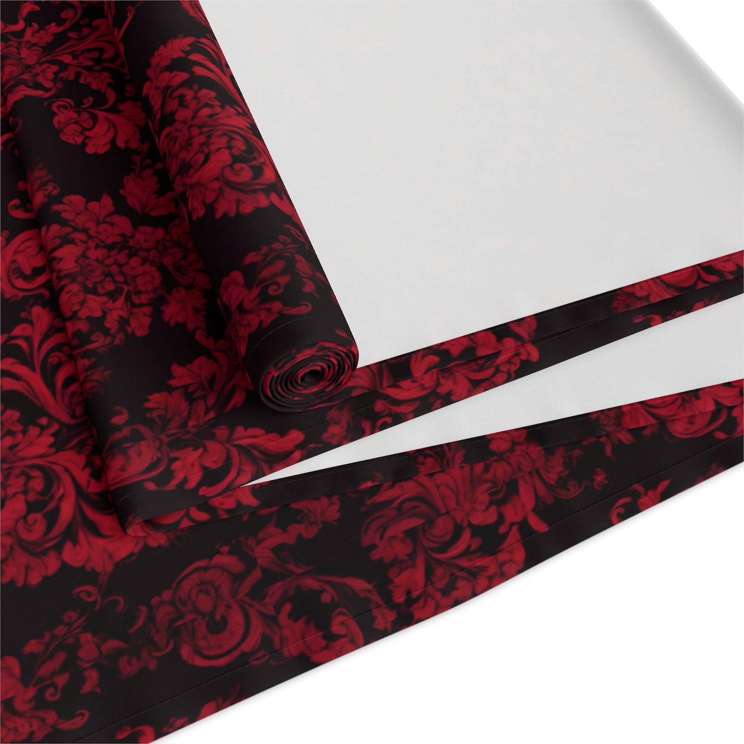 Elegant Damask Table Runner | Gothic Home Decor, Dining Table Accent, Wedding Decoration, Holiday Table Setting, Luxurious Fabric