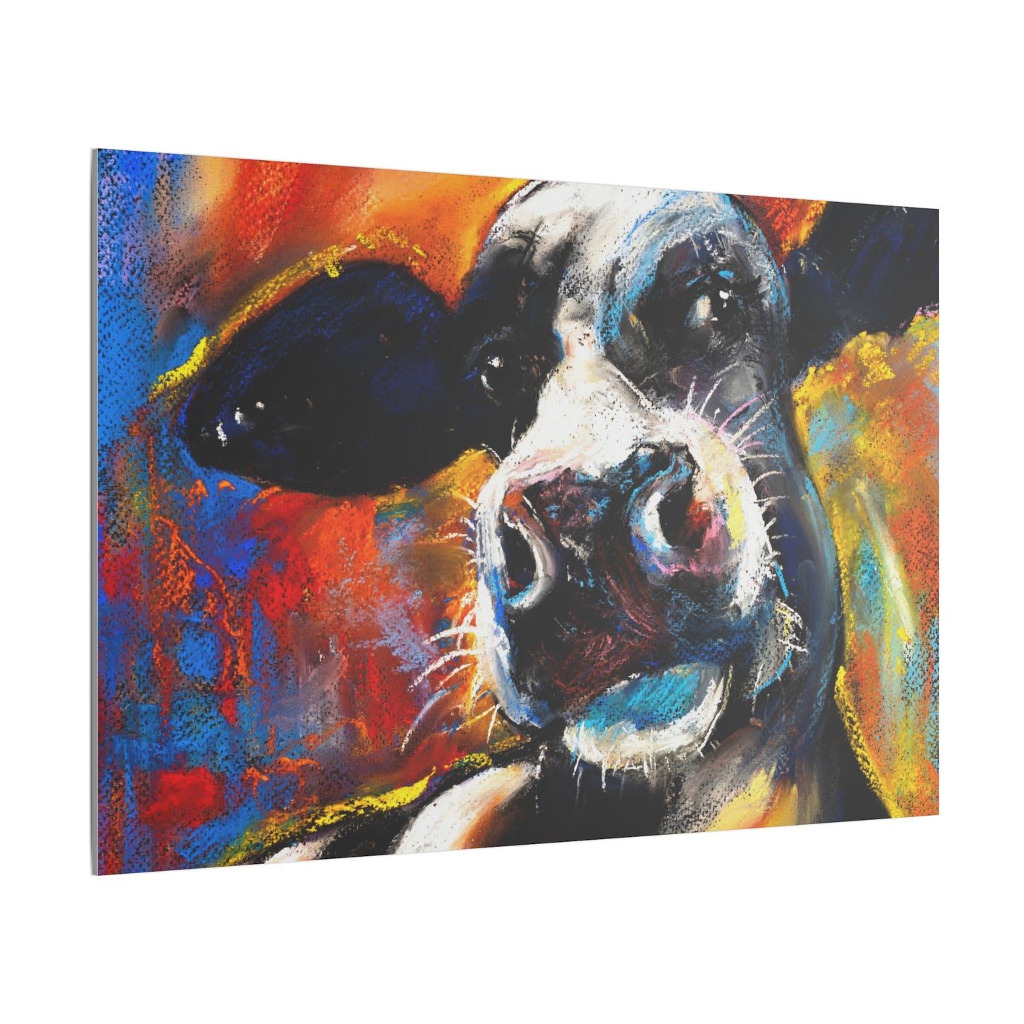 Colorful Cow Canvas Wall Art - Stretched Matte Prints for Home Decor - aMOOsing Designs