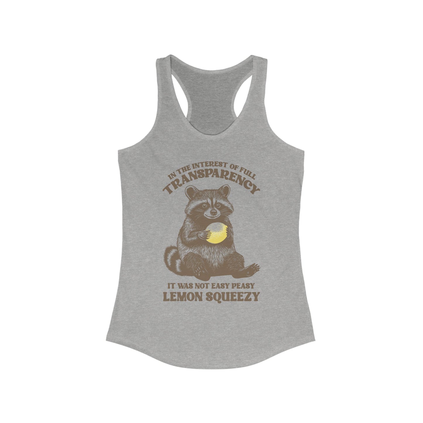 Funny Women Racerback Tank - Easy Peasy Lemon Squeezy Design - aMOOsing Designs