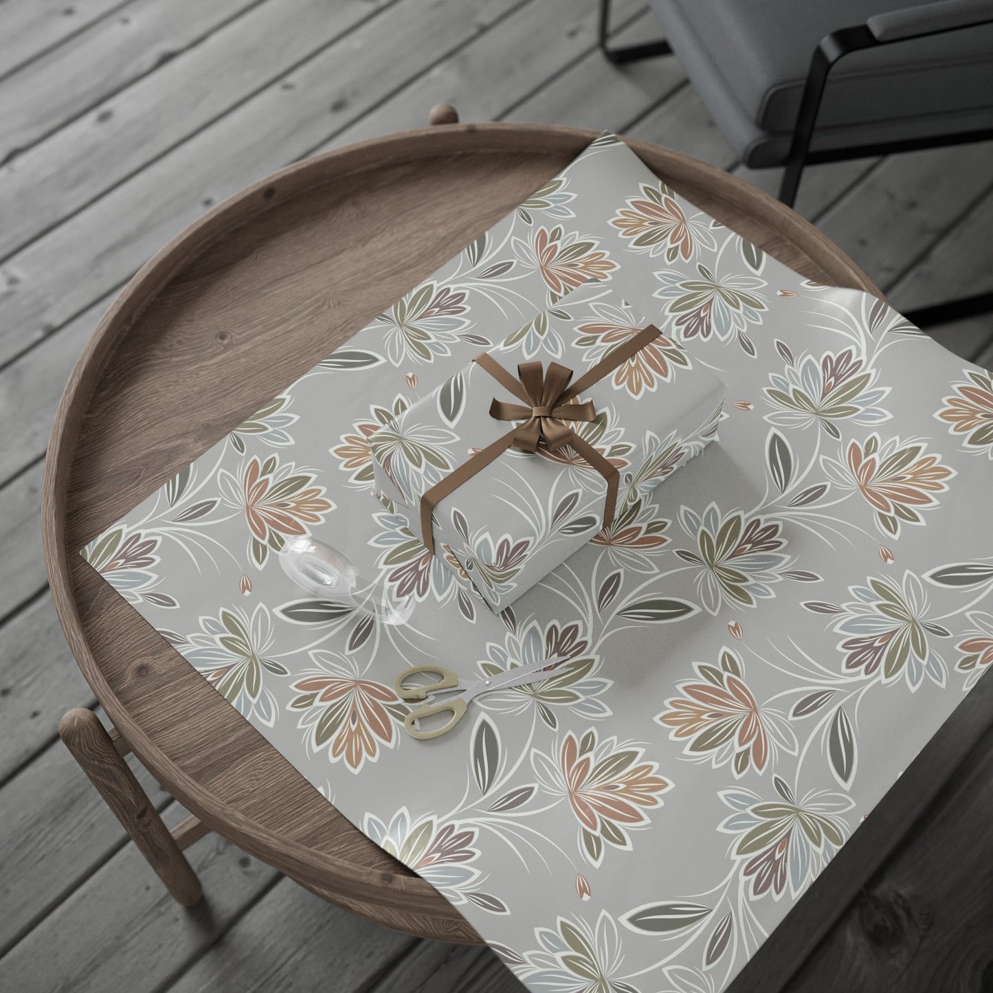 Floral Wrapping Paper - Elegant Gift Wrap for Special Occasions, Eco-Friendly, Birthday, Wedding, Holiday Gifts - aMOOsing Designs