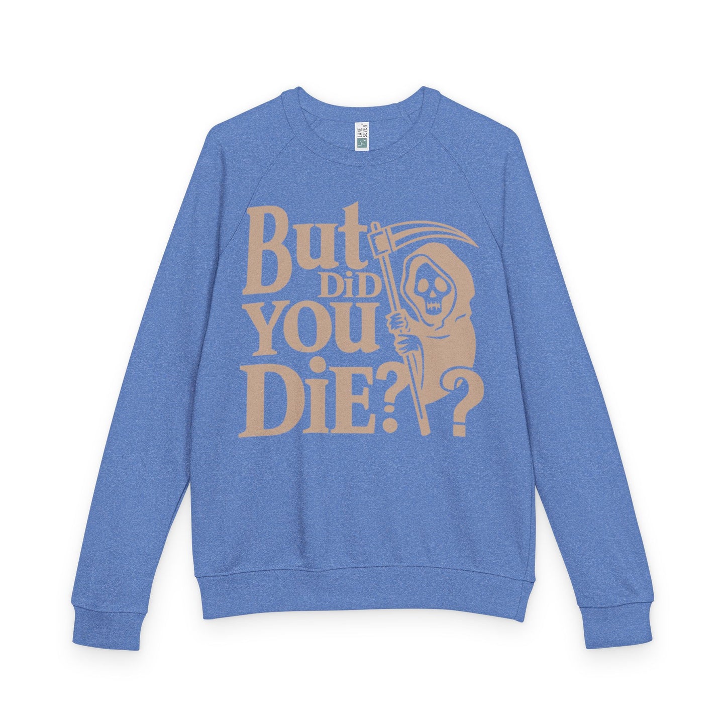 Humorous grim reaper Crewneck Sweatshirt - Fun Gift, Casual Wear, Halloween Apparel, Quirky Statement Top, Cozy Layering Piece