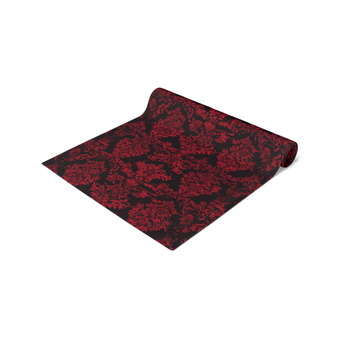 Elegant Damask Table Runner | Gothic Home Decor, Dining Table Accent, Wedding Decoration, Holiday Table Setting, Luxurious Fabric