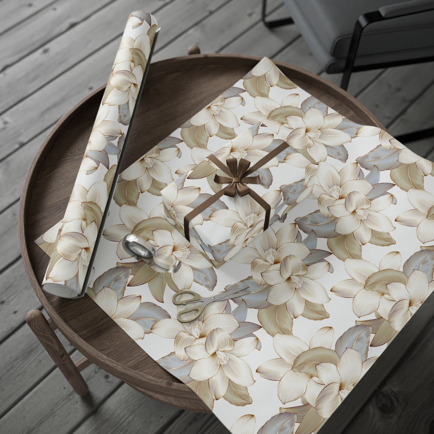 Elegant Floral Wrapping Paper, Gift Wrap for Special Occasions, Eco-Friendly Gift Wrapping, Wedding, Birthday, Christmas - aMOOsing Designs