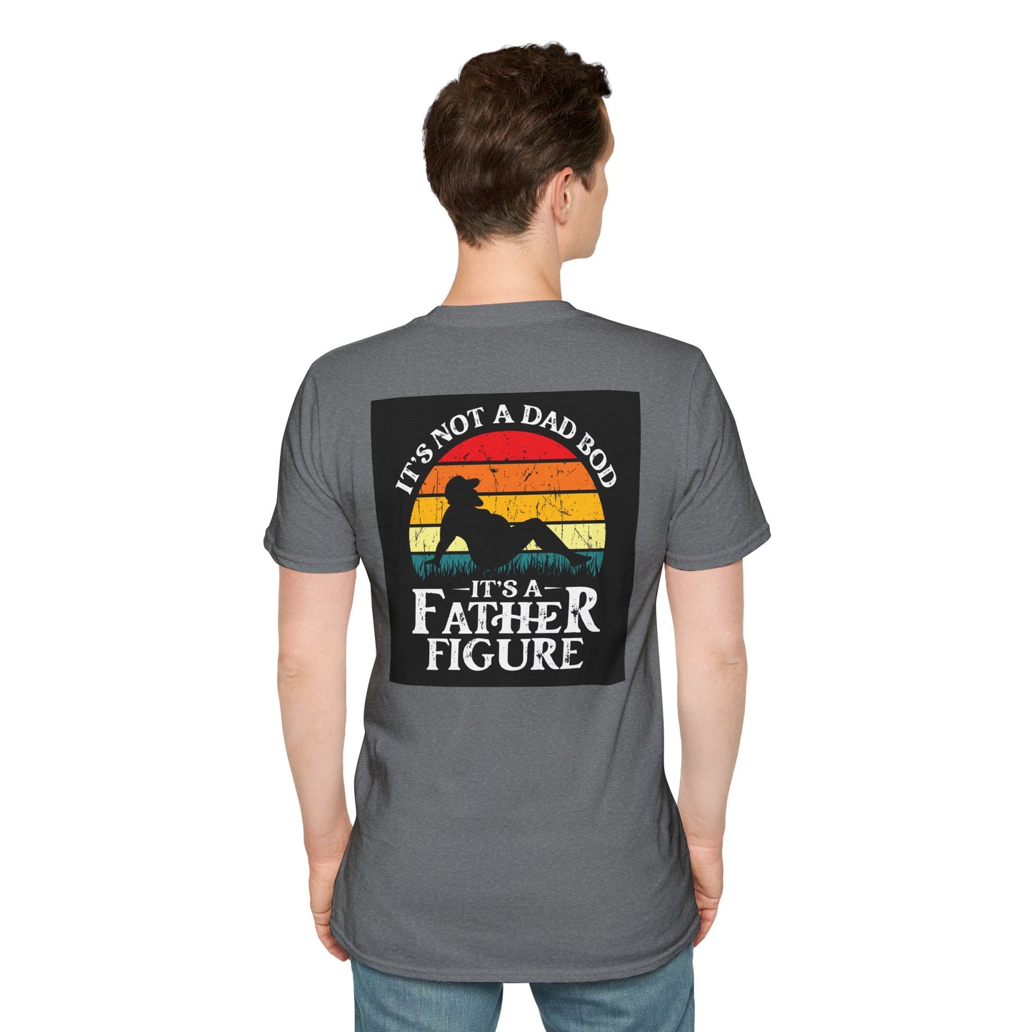 Funny "Not a Dad Bod, but a Father Figure" T-Shirt | Unisex Softstyle Tee for Dads