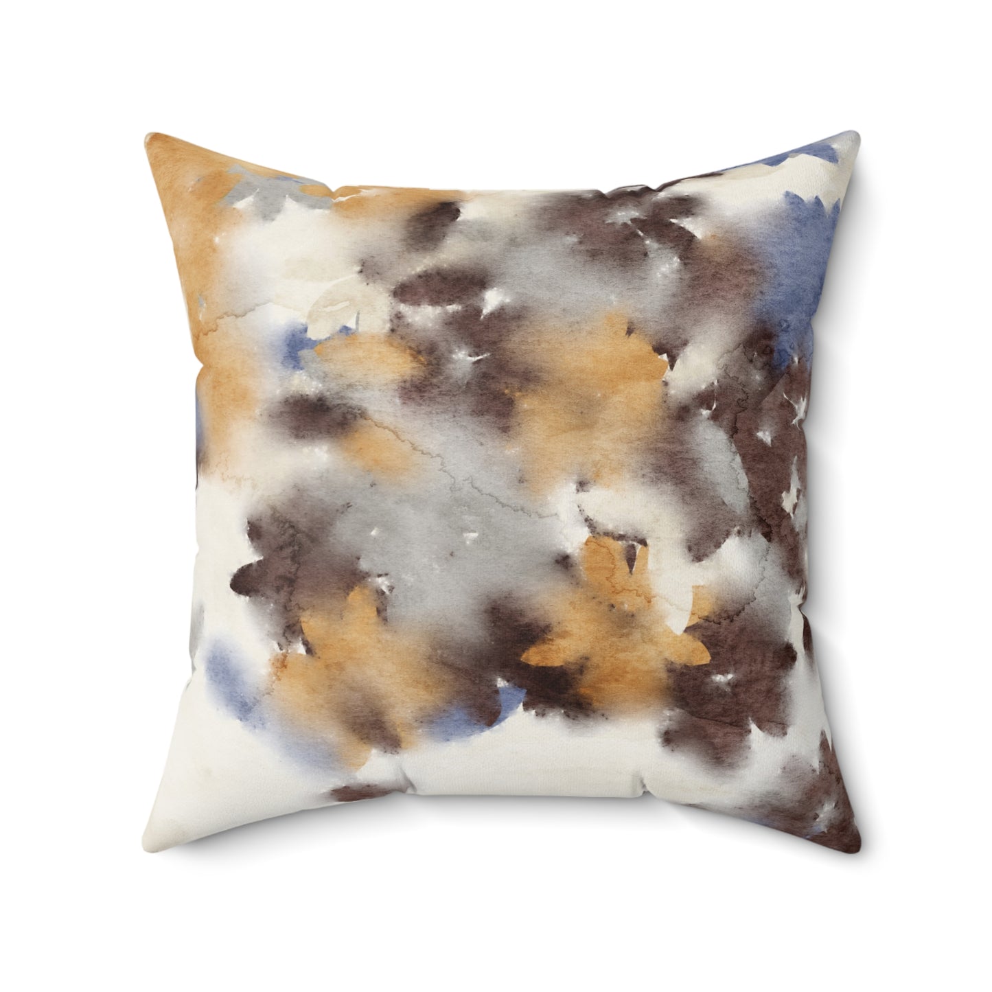 Bohemian Faux Suede Square Pillow, Cozy Home Decor, Artistic Cushion, Living Room Accent, Hipster Gift Idea, Earthy Tones - aMOOsing Designs