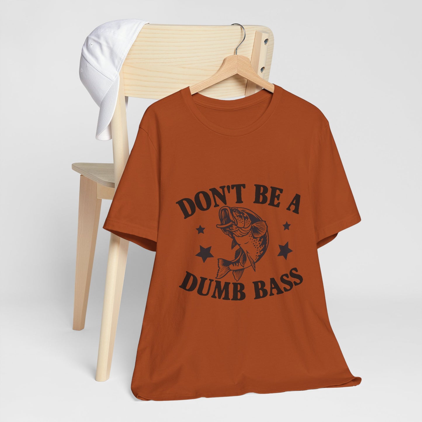 Funny Fishing T-Shirt - "Don't Be a Dumb Bass" Unisex Jersey Tee - aMOOsing Designs