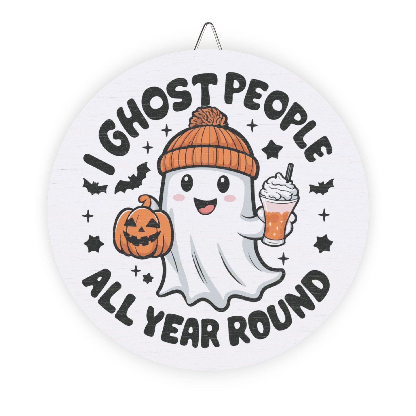 I Ghost People- Cute Halloween Decor, Wood Sign, Spooky Home Decor, Halloween Wall Art
