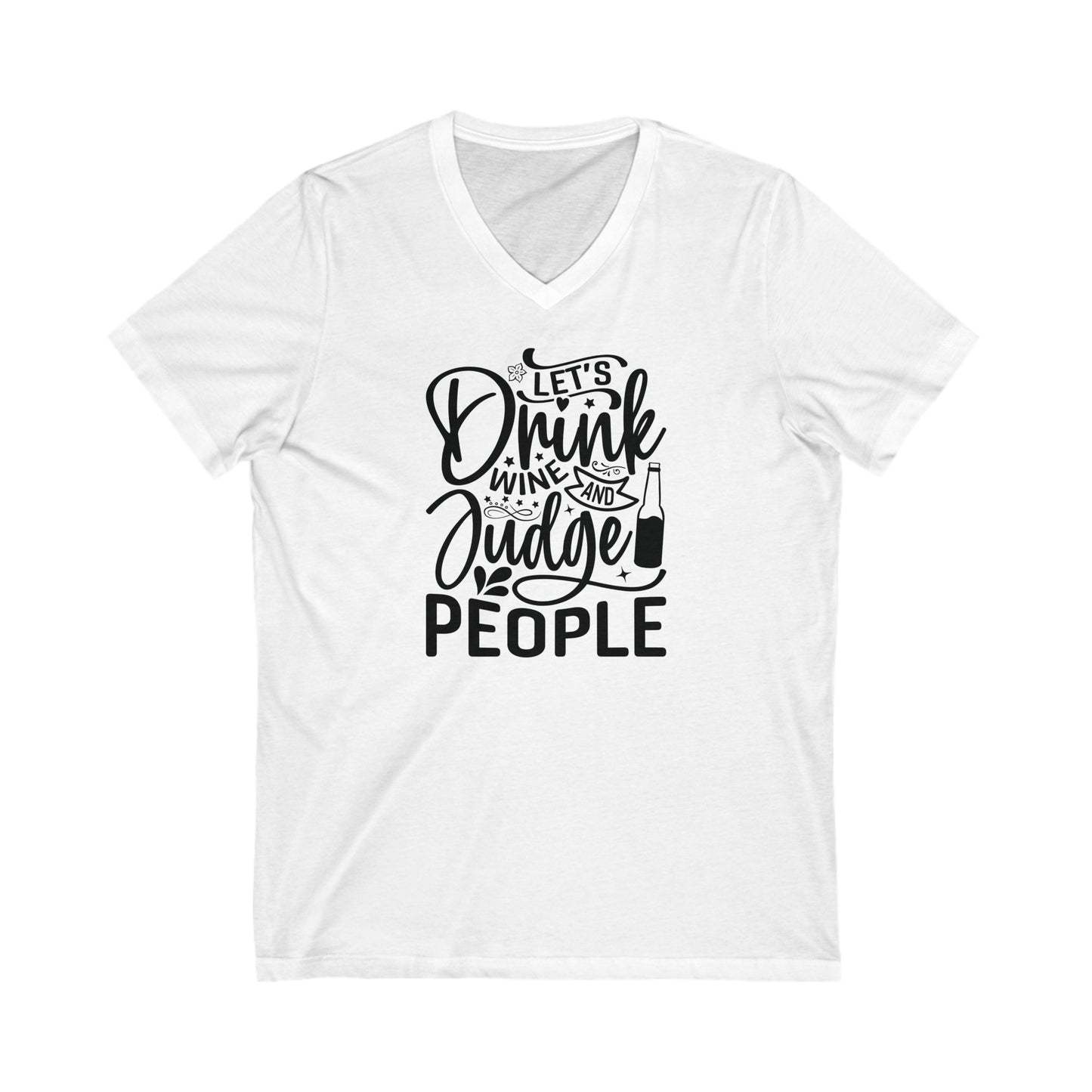 Fun Wine Lover V-Neck Tee, Perfect for Wine Tasting, Gift for Wine Enthusiasts - aMOOsing Designs