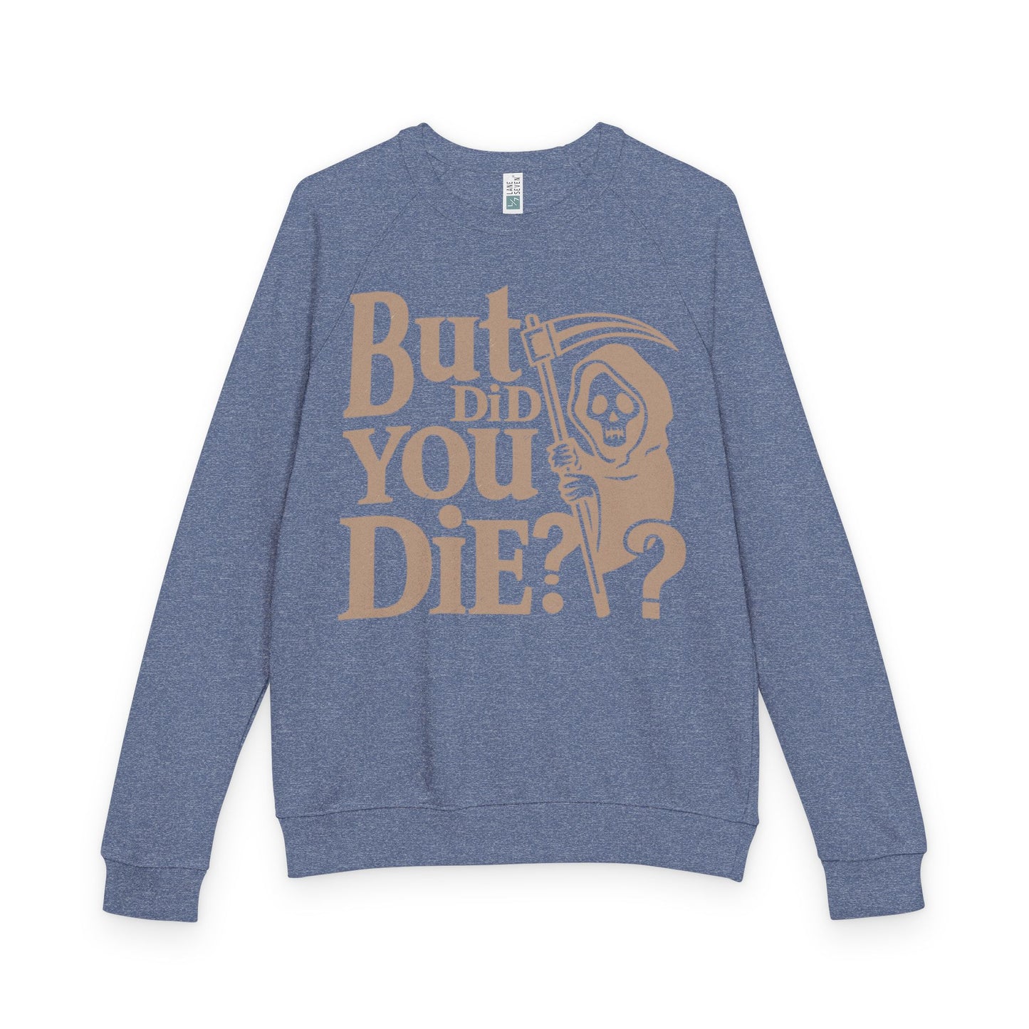 Humorous grim reaper Crewneck Sweatshirt - Fun Gift, Casual Wear, Halloween Apparel, Quirky Statement Top, Cozy Layering Piece