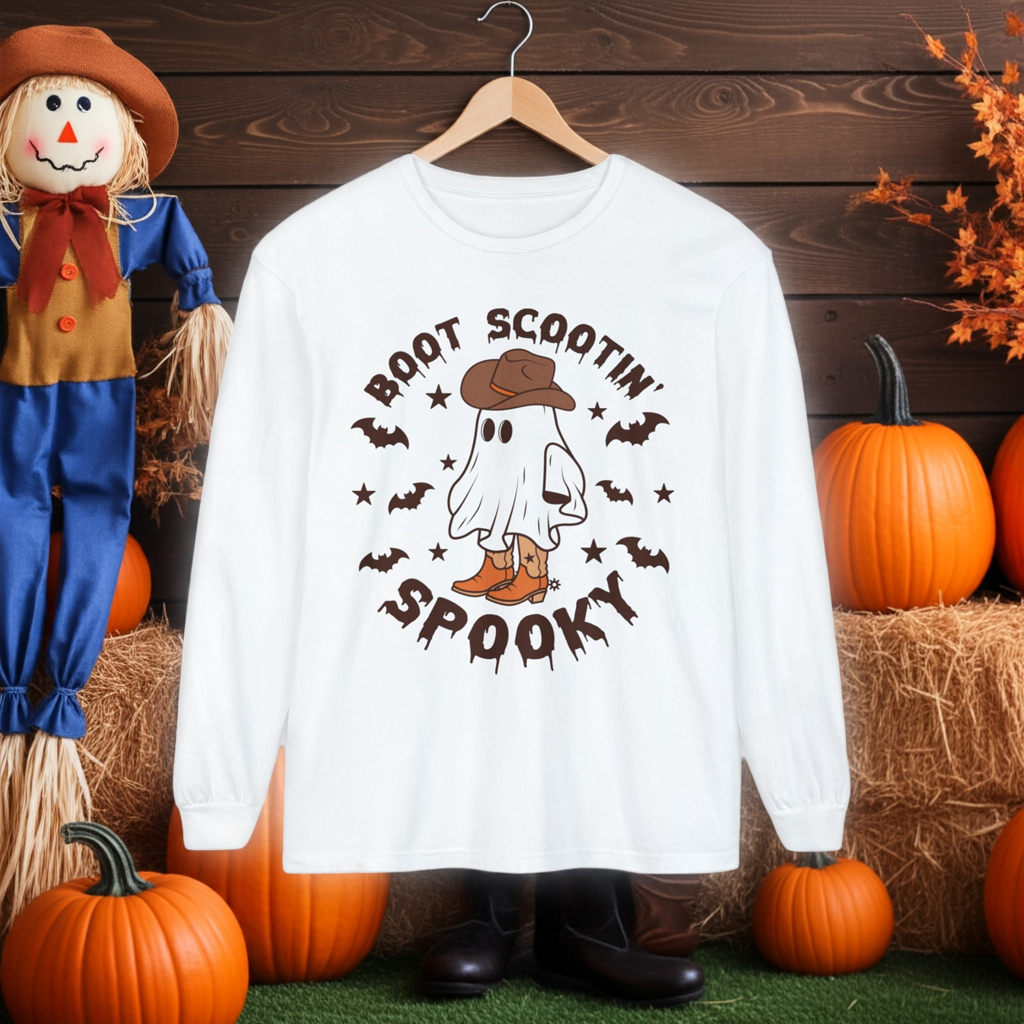 Ghost dressed as a cowboy.