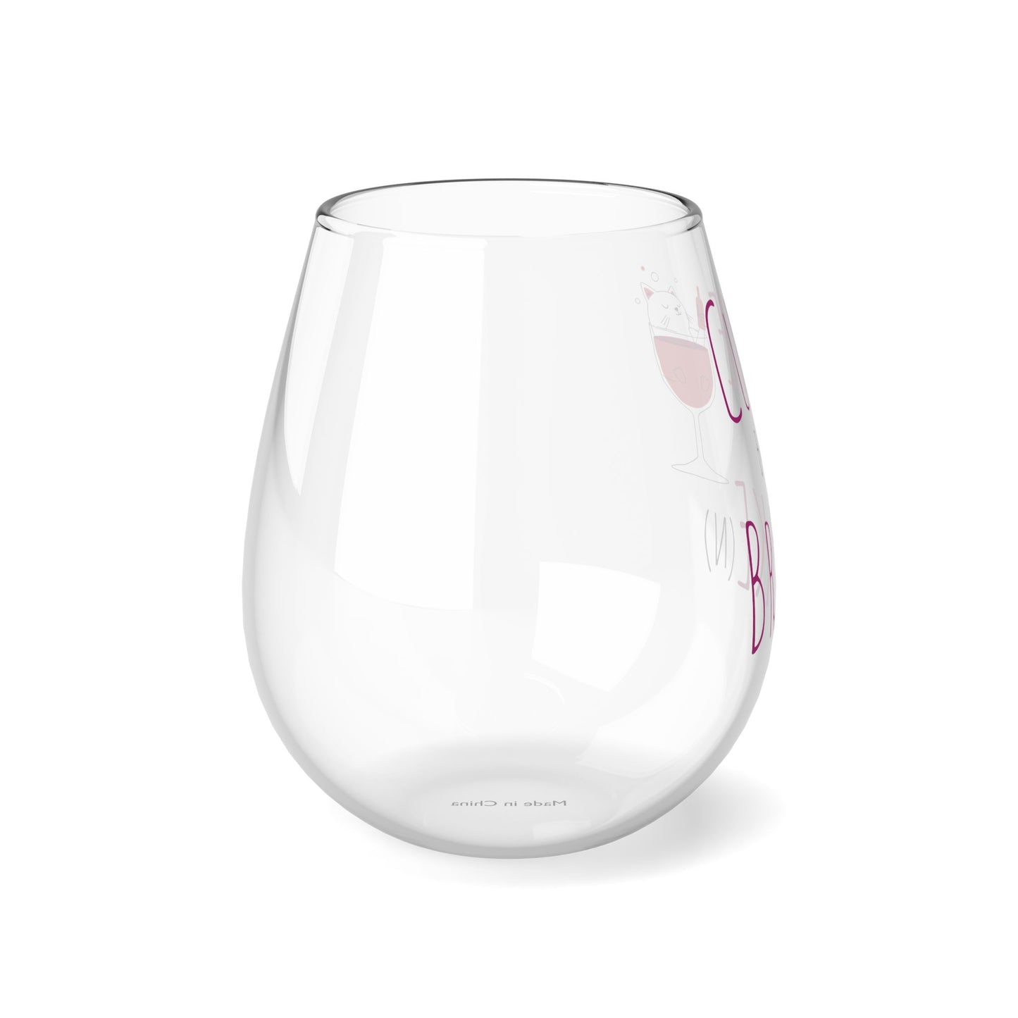 Cute But Broke(n) Stemless Wine Glass | 11.75oz | Perfect for Gifting & Celebrations