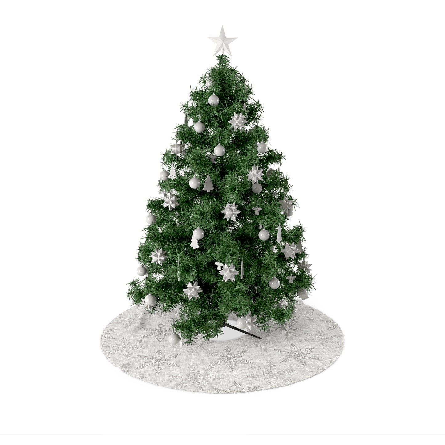 Elegant Snowflake Christmas Tree Skirt | Holiday Decor, Winter Wonderland, Festive Home, Gift, Seasonal Decoration