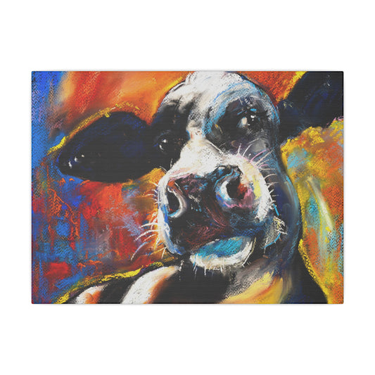 Colorful Cow Canvas Wall Art - Stretched Matte Prints for Home Decor