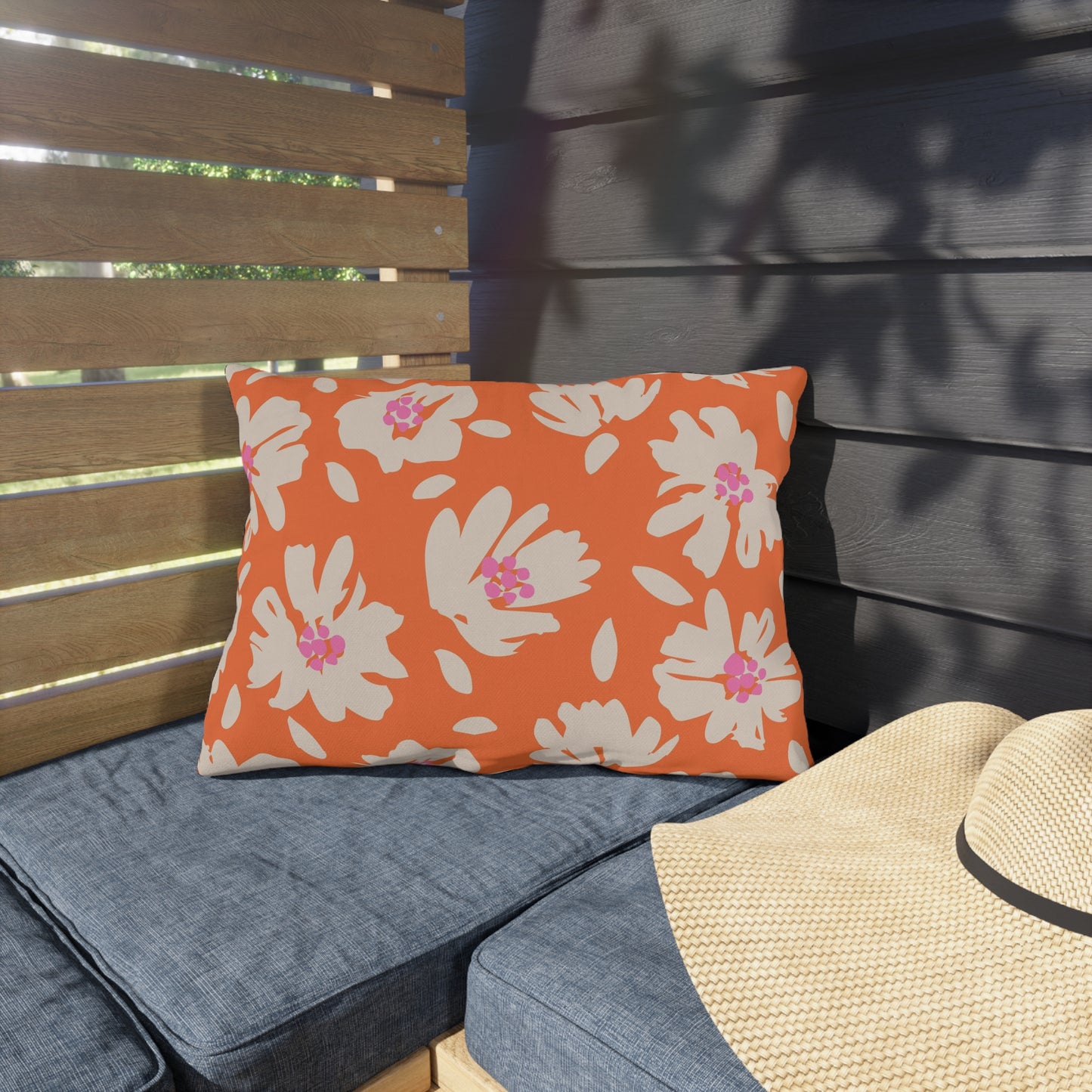 Vibrant Botanical Outdoor Pillow - aMOOsing Designs