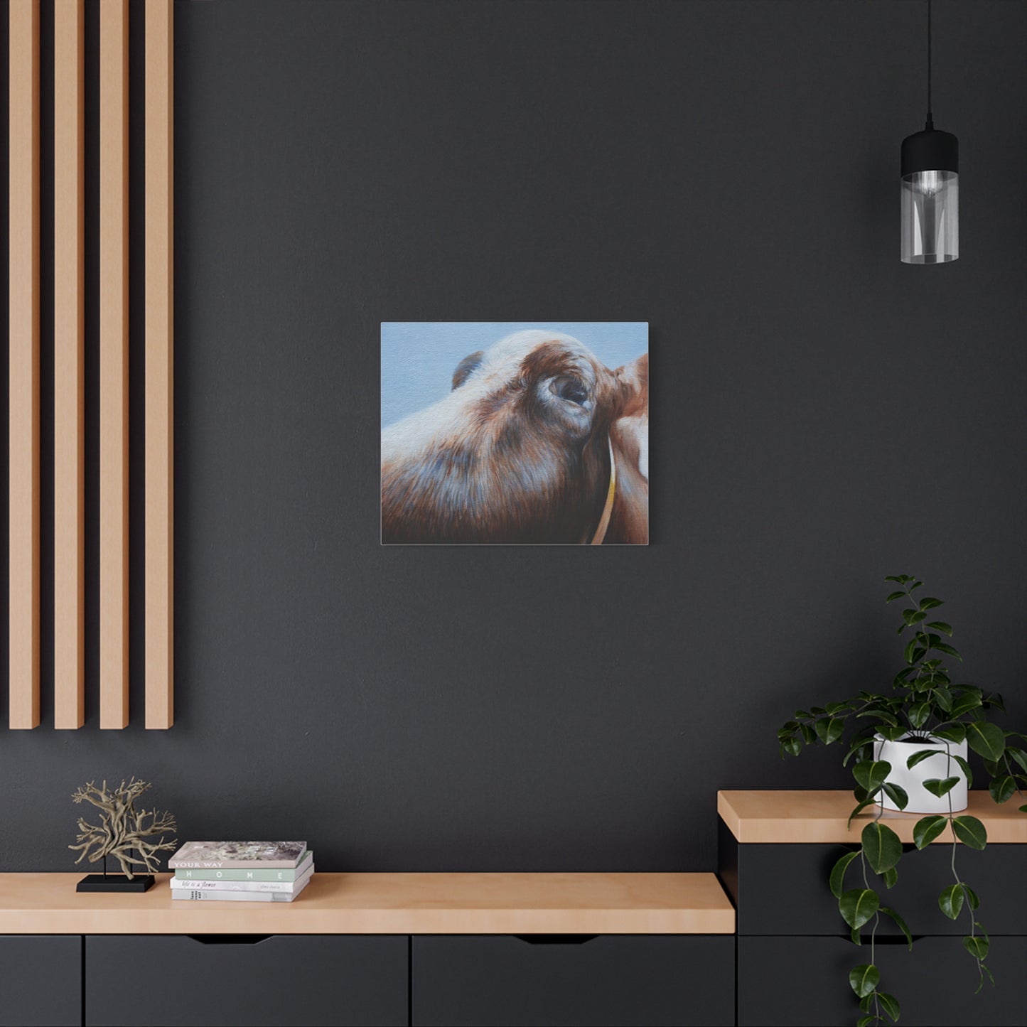 Farmhouse Chic Cow Art Canvas - Perfect for Country Decor