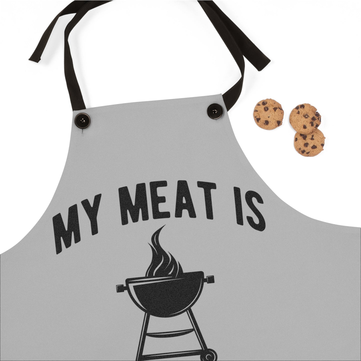 Funny BBQ Apron for Grill Lovers, My Meat is 100% Going in Your Mouth, Perfect Gift for Father's Day, Cooking, Grilling