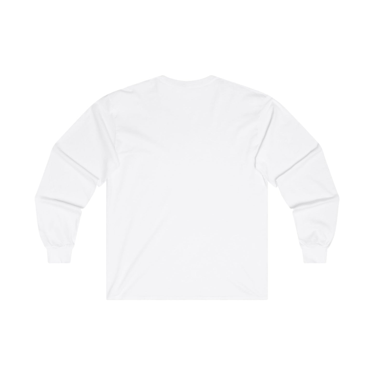 white long sleeve shirt rear view
