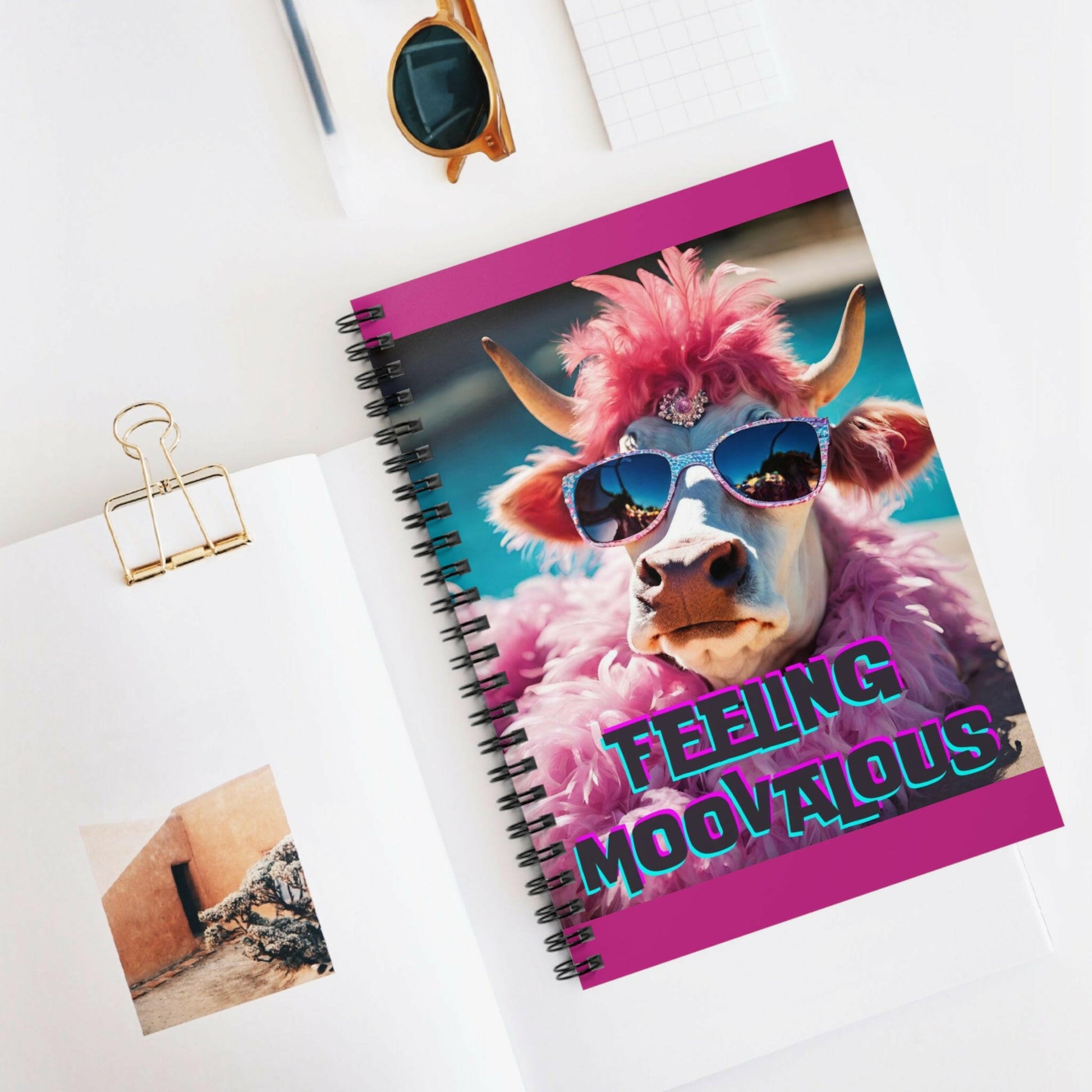 Feeling MOOvalous Spiral Notebook - Ruled Line.