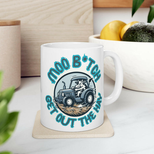 MOO B*tch Ceramic Mug, (11oz, 15oz).