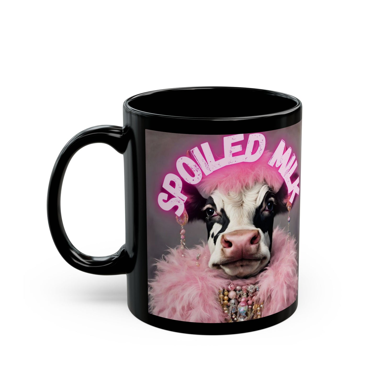 Spoiled Milk-Funny Cow Themed Gift- Black Coffee Mug (11oz, 15oz)