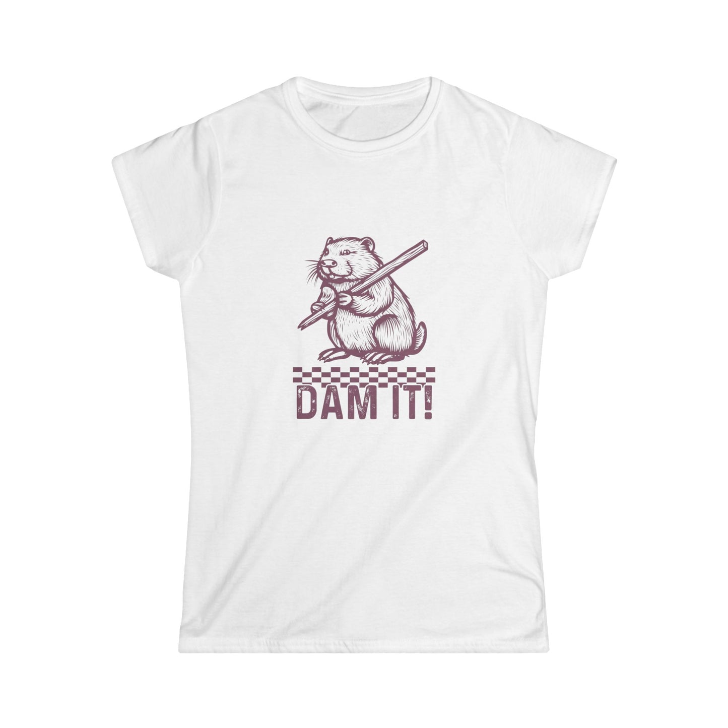 Women's "Dam IT" Funny Softstyle Tee - aMOOsing Designs