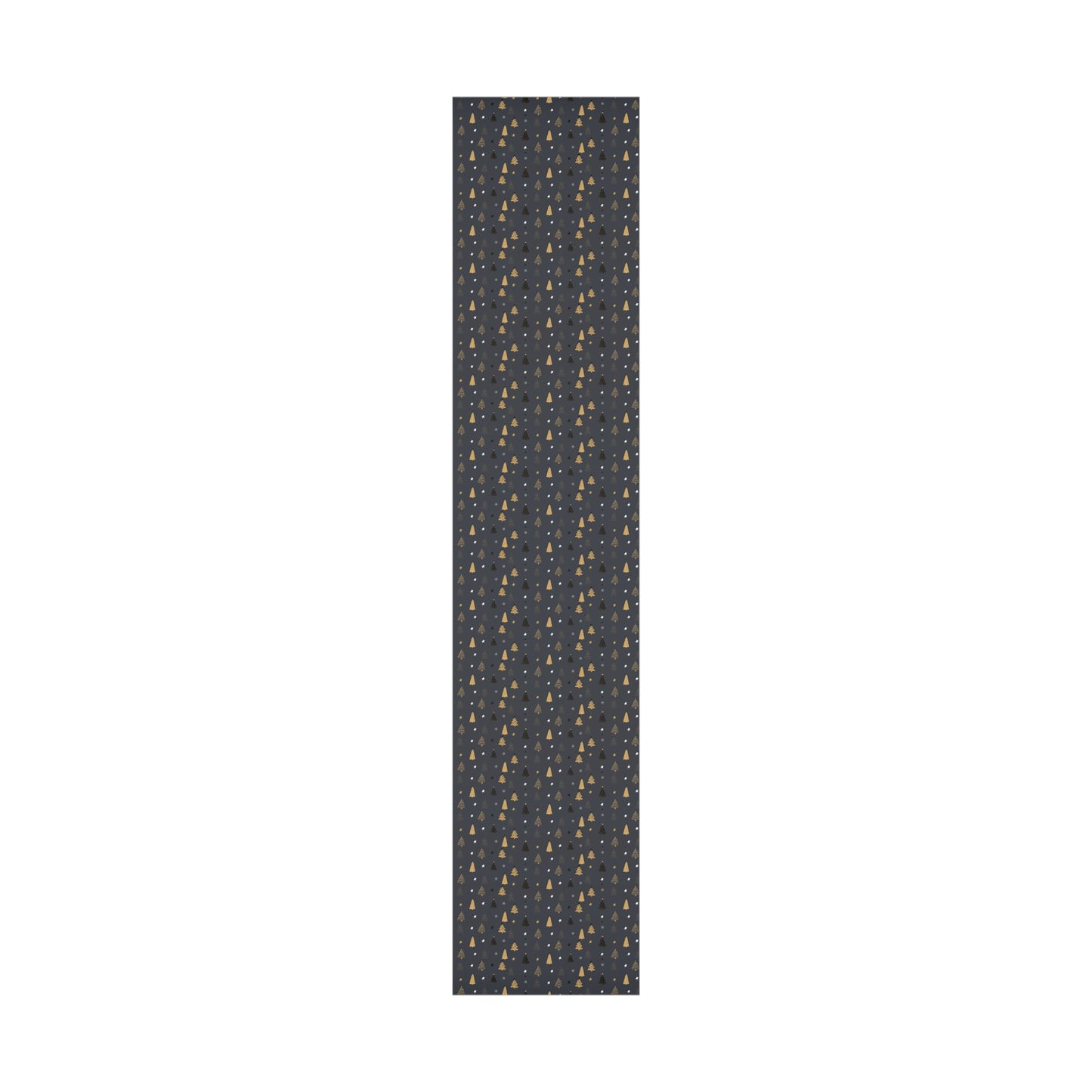 Elegant Black & Gold Holiday Gift Wrap Paper - Christmas Tree & Star Design