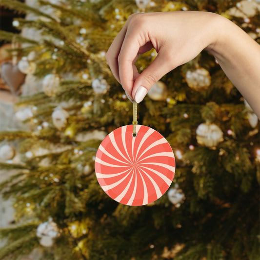 Peppermint Glass Ornaments for Festive Cheer, Holiday Decor, Christmas Tree Decorations, Gift Tags, Seasonal Home Accents